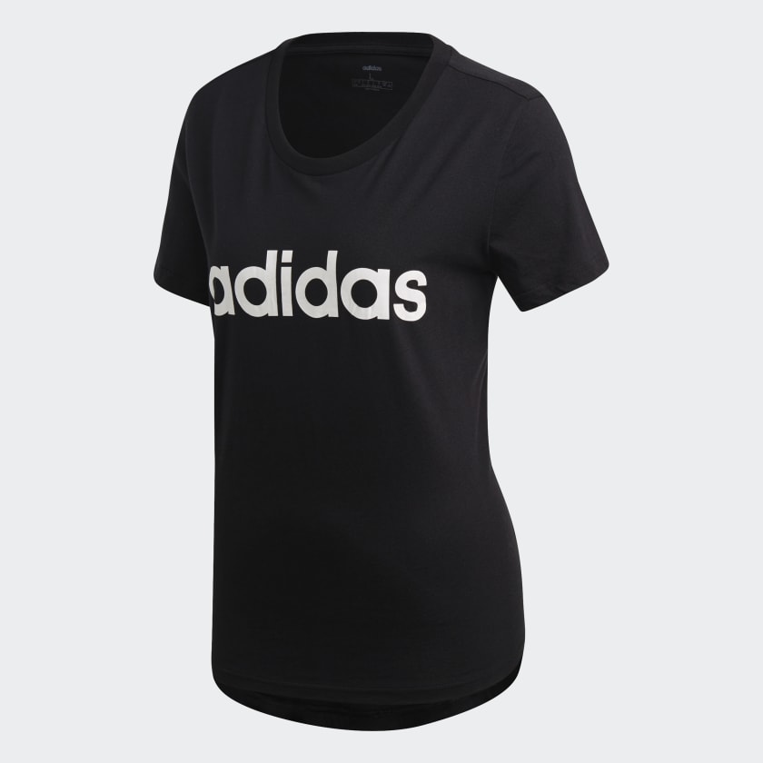 Frontera Invalidez Skalk Camiseta Essentials linear negra y blanca de mujer | adidas España