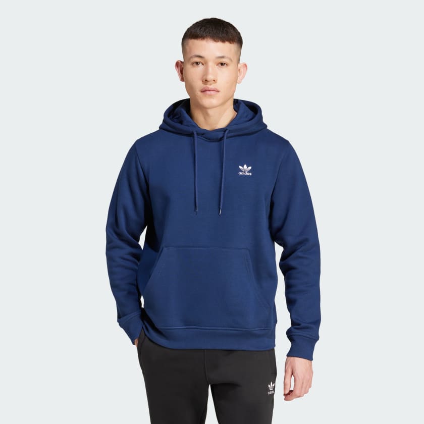 adidas Trefoil Essentials Hoodie Blue Free Shipping with adiClub adidas US
