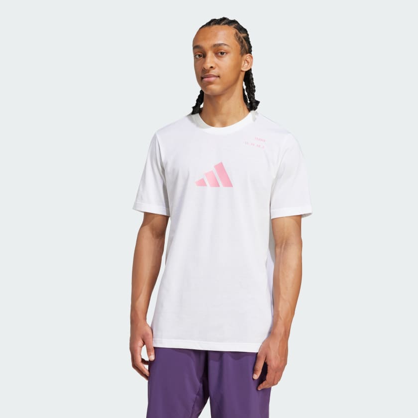 adidas Tennis Category Graphic Tee - White | Free Shipping
