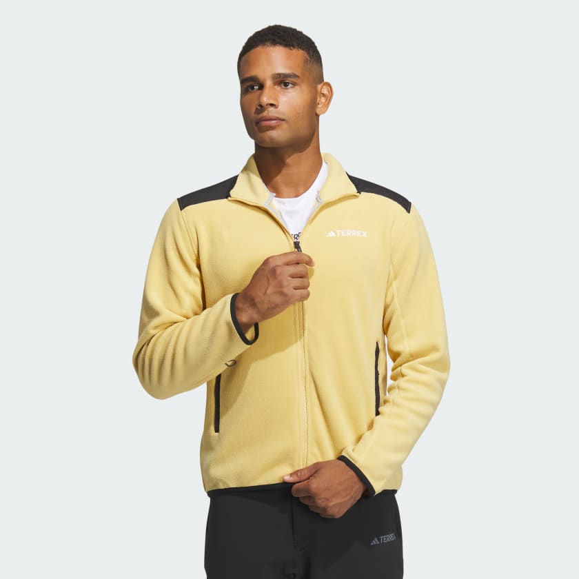 adidas Polar Fleece Ritsjack Beige adidas Offici le Shop