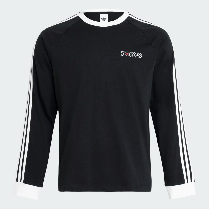 韓国人気 [アディダス] グラフィック 長袖Tシャツ Black 2457-1150-co1.jpg