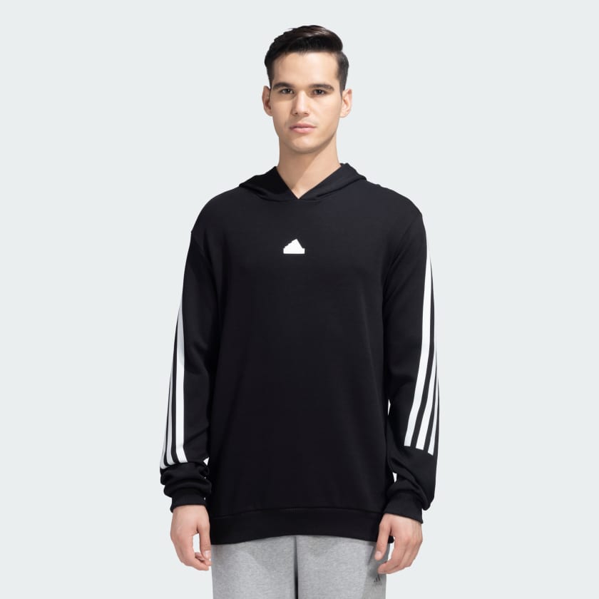 adidas FUTURE ICONS 3 STRIPES HOODED SWEATSHIRT Black adidas India
