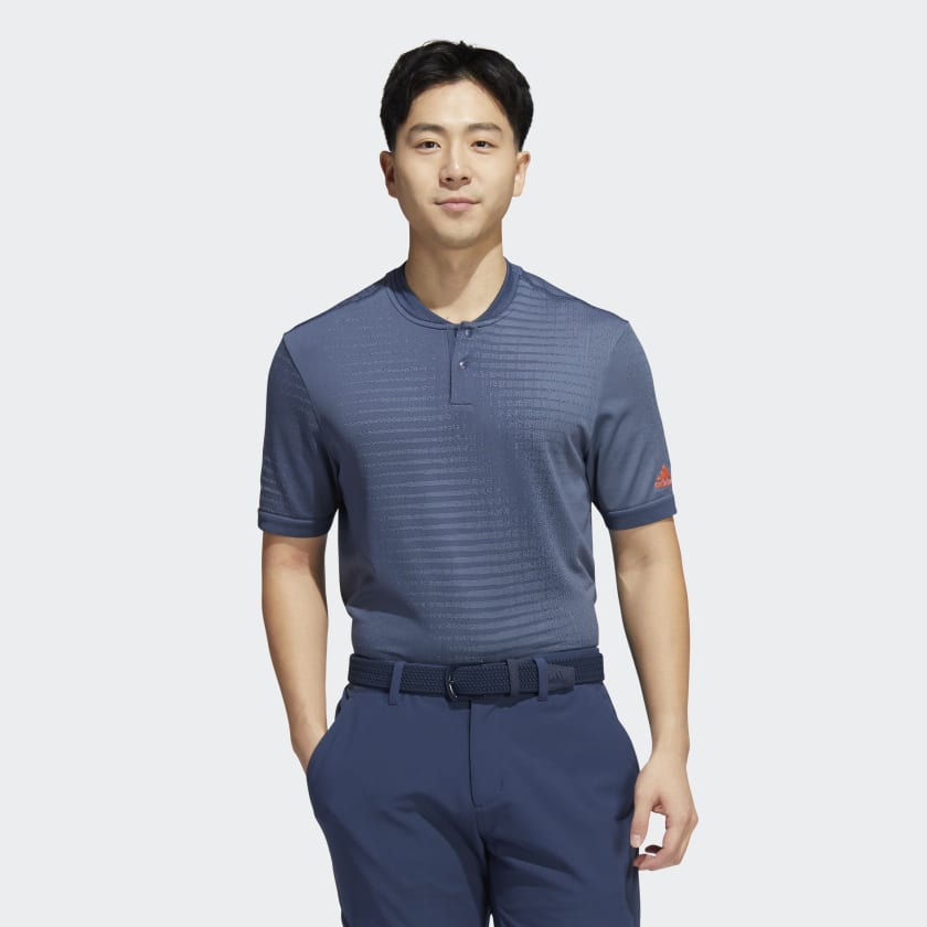 Adidas collarless golf shirts hot sale