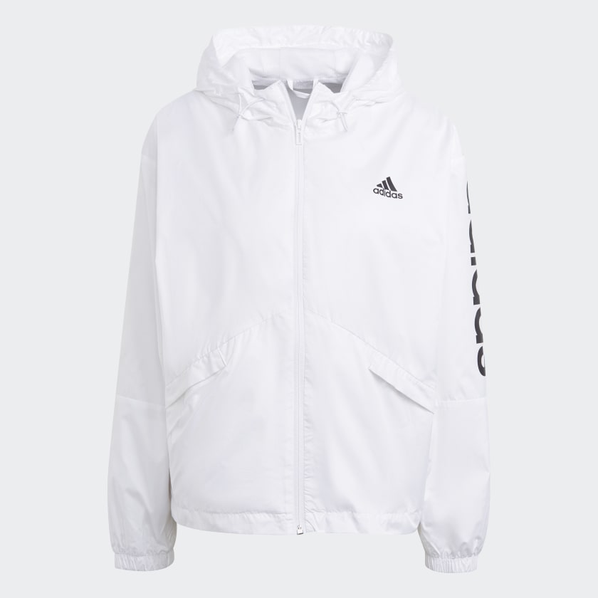 adidas Essentials Oversize Logo Windbreaker White adidas Malaysia