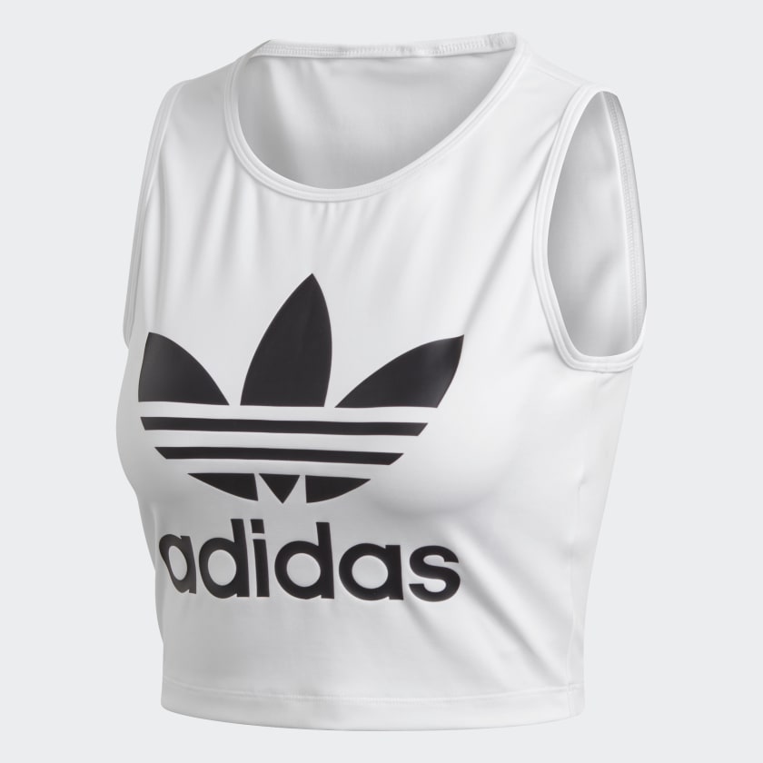 White adidas crop top on sale