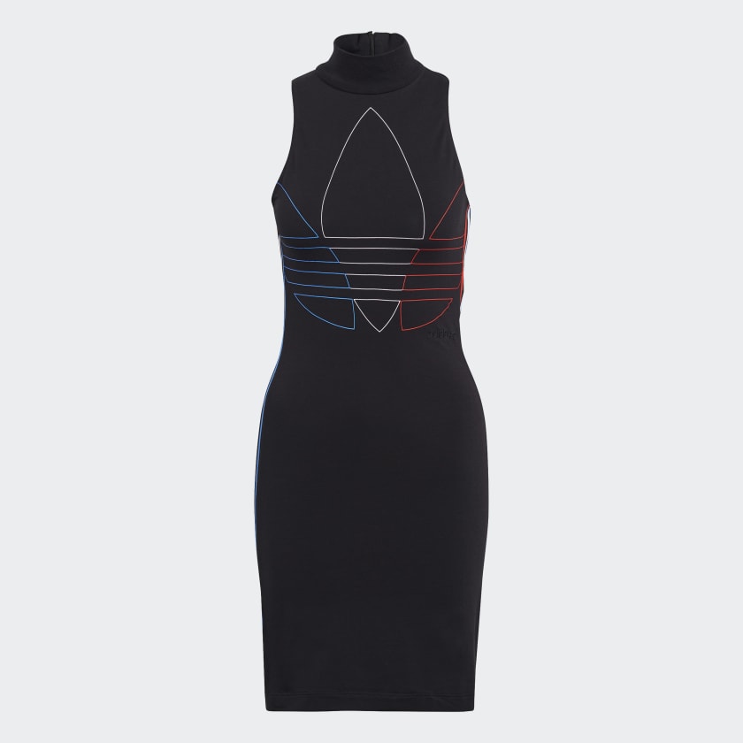 adidas Adicolor Tricolor Tank Dress - Black | Free Shipping with ...