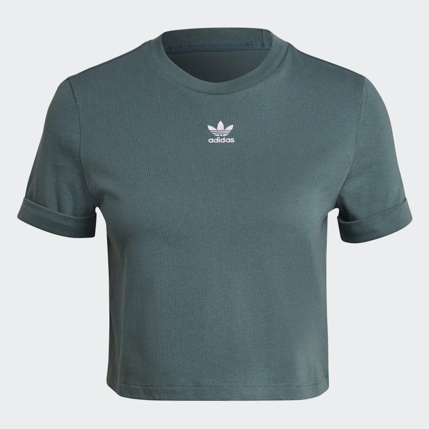 Green adidas 2024 crop top