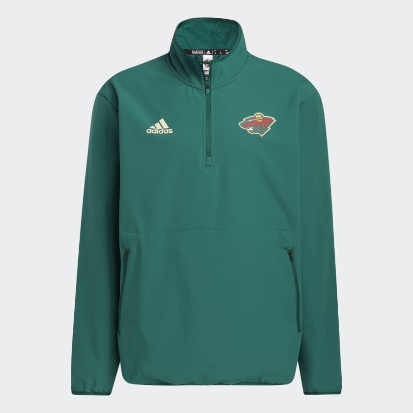 adidas Men's Hockey Wild 22 NHL 1/4-Zip Jacket - Green adidas US