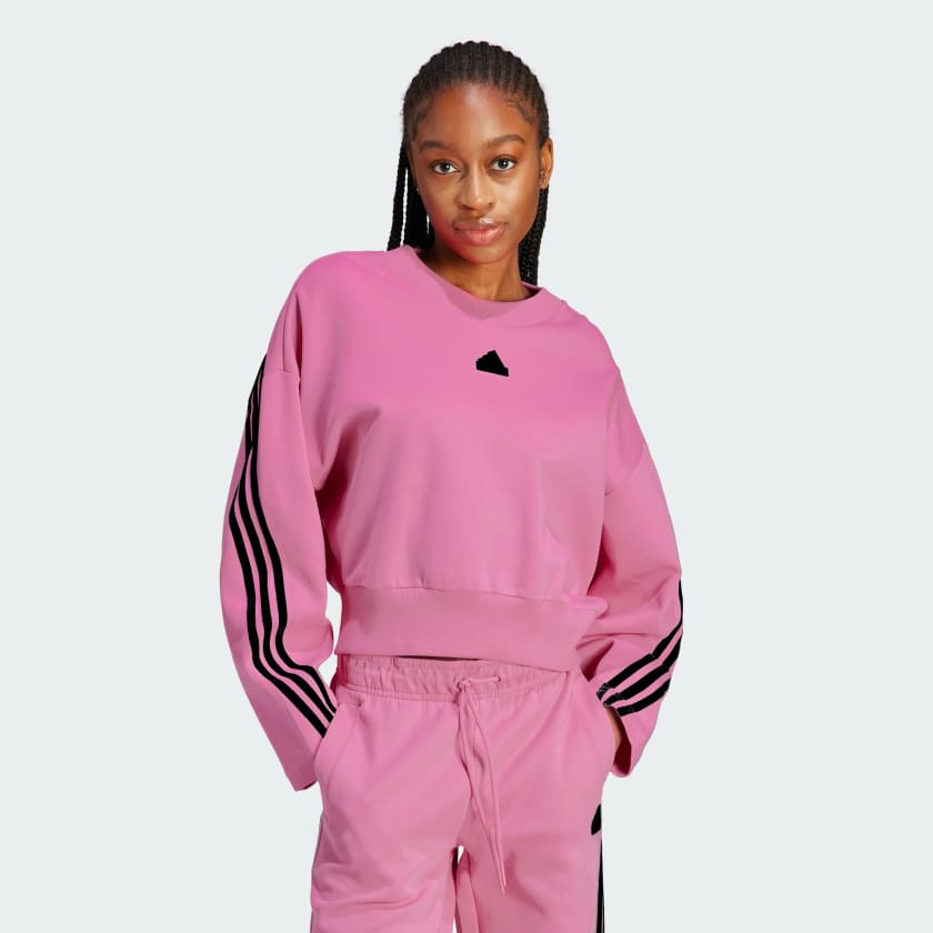 adidas Future Icons 3-Stripes Sweatshirt - Pink | Women's Lifestyle ...