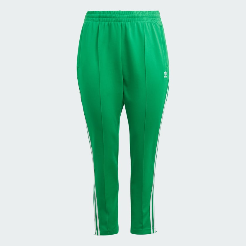 adidas Adicolor SST Track Pants (Plus Size) - Green | Free
