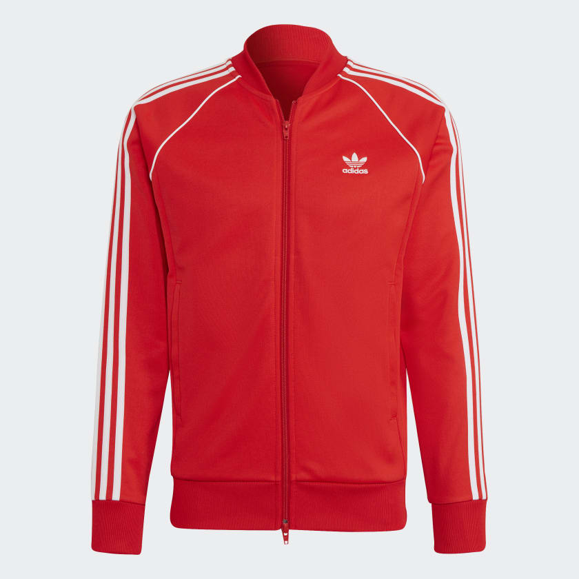 adidas Adicolor Classics Primeblue SST Track Jacket - Red, Men's Lifestyle