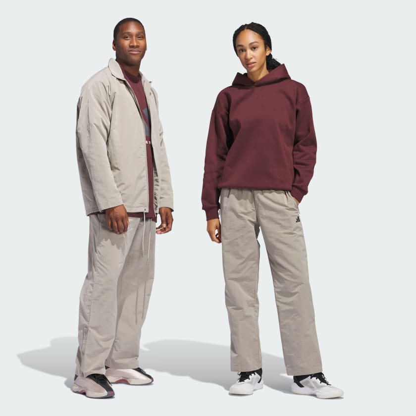 ★adidas★ Basketball Woven Pants Putty Beige JC7838 adidas Basketball Woven Pants (Gender Neutral) - Beige