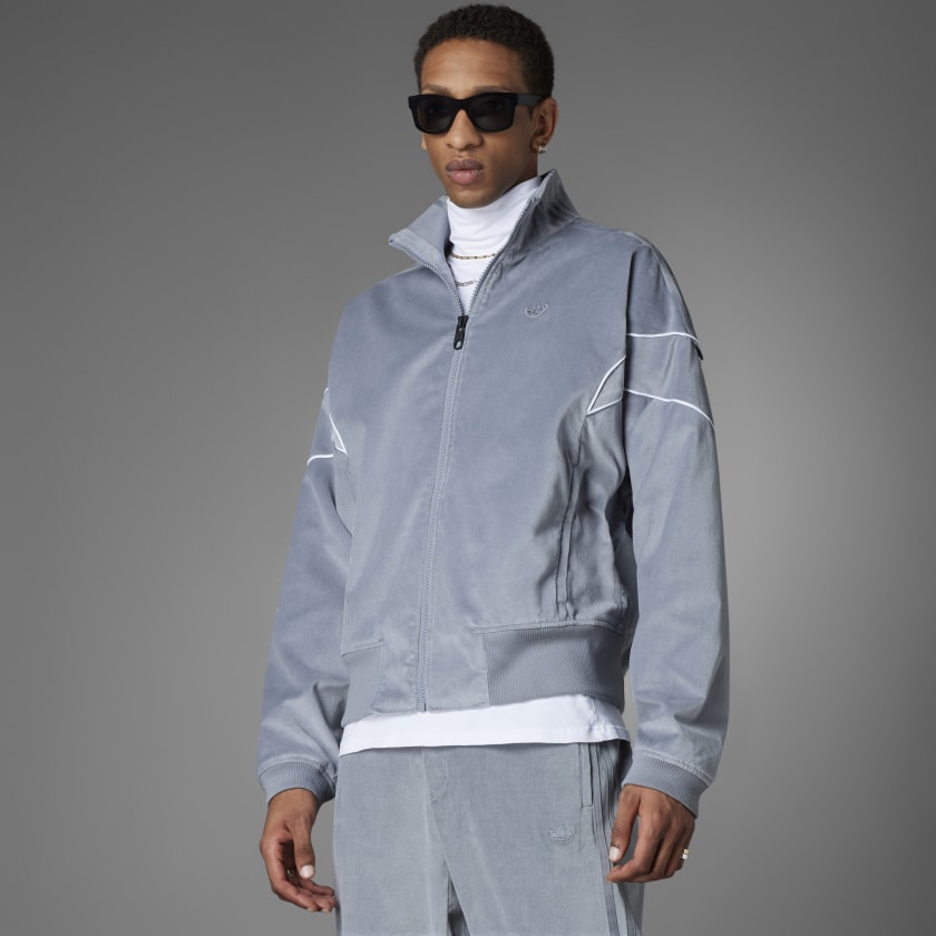 adidas Blue Version Challenger Track Top - Grey | Men's