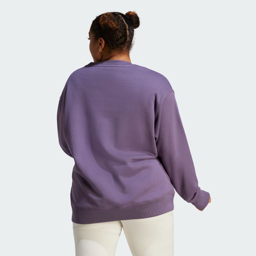 adidas Adicolor Trefoil Crew Sweatshirt (Plus Size) - Purple, Women's  Lifestyle