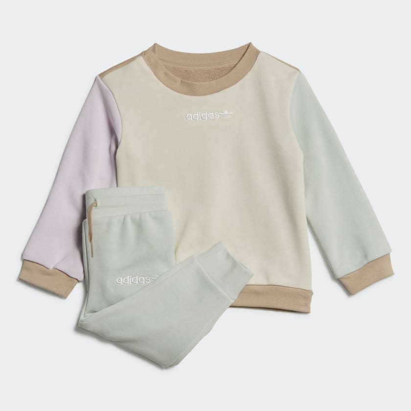 Adidas block crew on sale sweatshirt