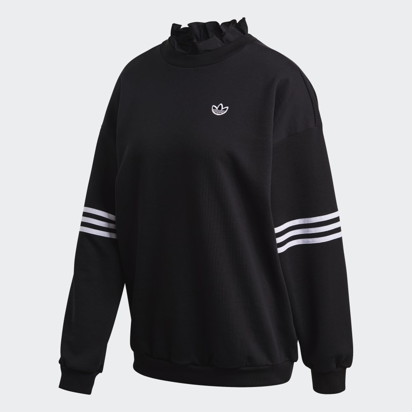 Adidas ruffle cheap crew sweatshirt