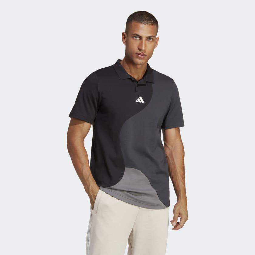 adidas Clubhouse Premium Classic Tennis Colorblock Polo Shirt - Black |  Men's Tennis | adidas US