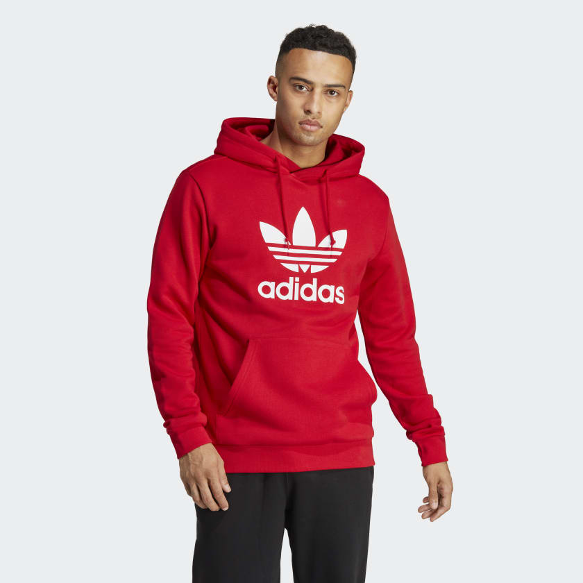 adidas Adicolor Classics Trefoil Hoodie - Red | Free Shipping with ...