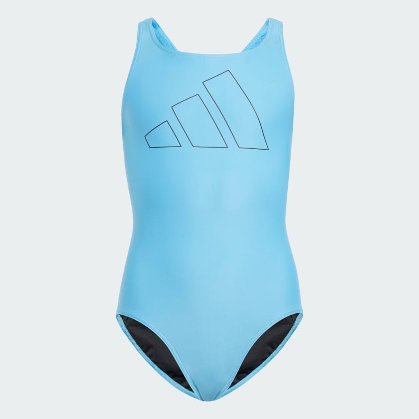 adidas Performance Big Bars Swimsuit Kids Blue adidas Belgium