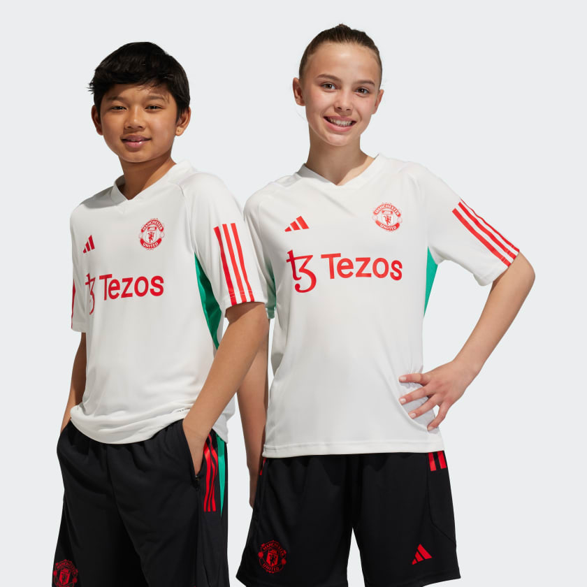 adidas Camiseta de fútbol 22/23 del Manchester United para hombre, Blanco :  Deportes y Actividades al Aire Libre 
