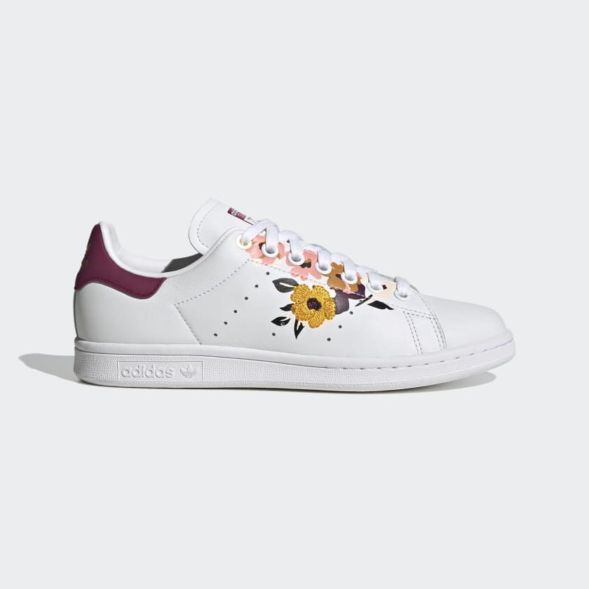 adidas Originals Shoes - Stan Smith W - White w. Flowers