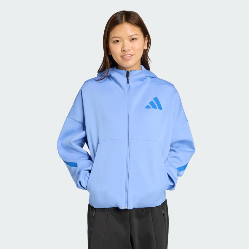 adidas Z.N.E. Full-Zip Hoodie - Blue | Free Shipping with