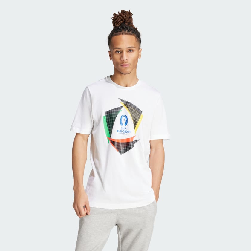 T shirt UEFA EURO24 Official Emblem Ball Bianco adidas adidas Italia