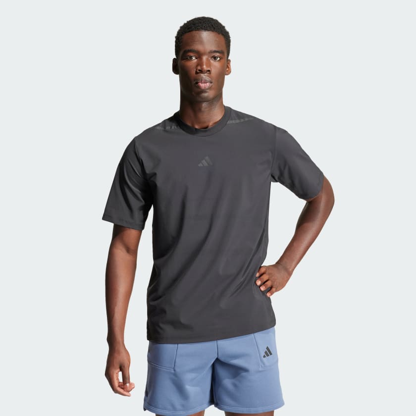adidas Workout Pump Cover-Up Tee - Black, Men's Training