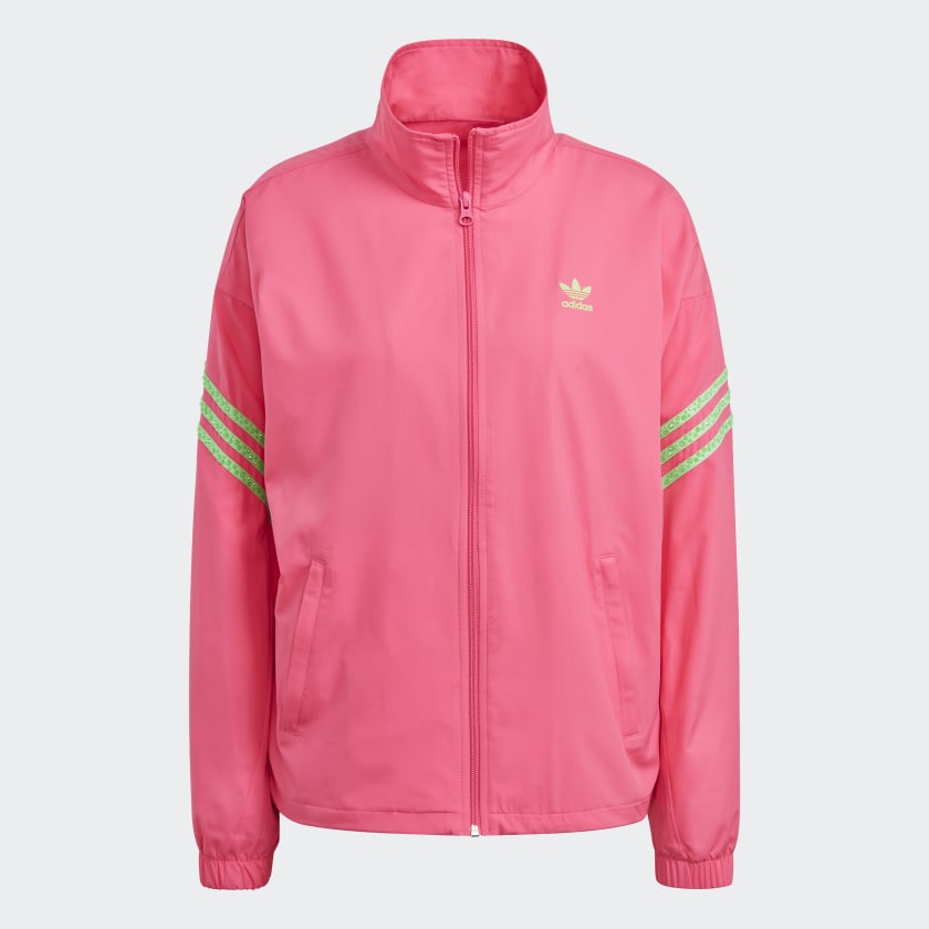 Adidas track new arrivals jacket women's pink