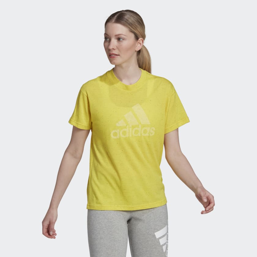 Camiseta adidas amarilla mujer store