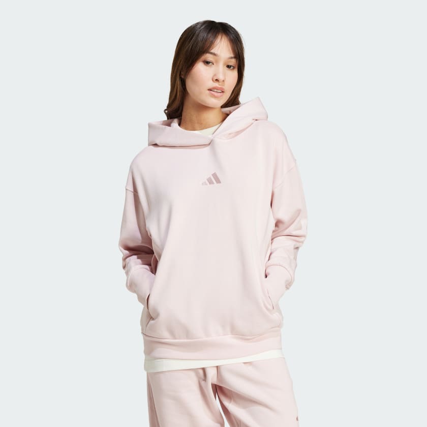 adidas ALL SZN Fleece Loose Hoodie Pink Free Shipping with adiClub adidas US