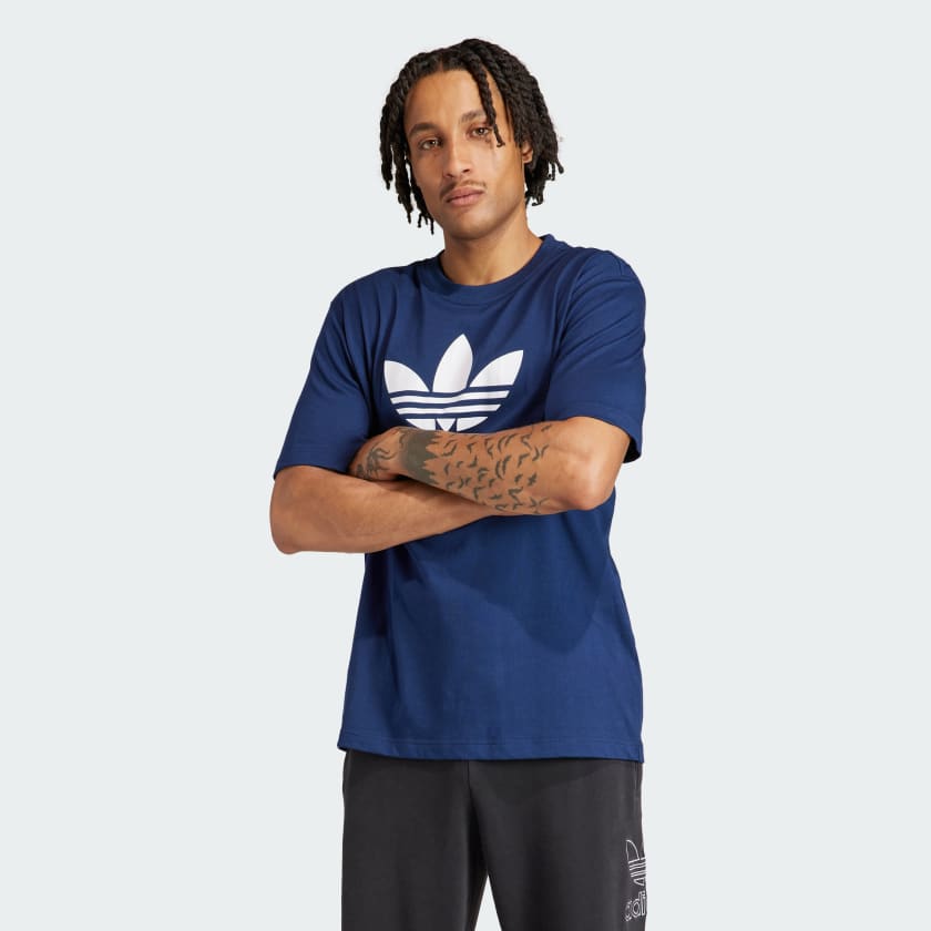adidas Originals Trefoil T-shirt Casual T-shirts - Blue (XS)