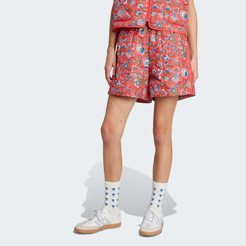 adidas Originals × Liberty London キルトショーツ - レッド