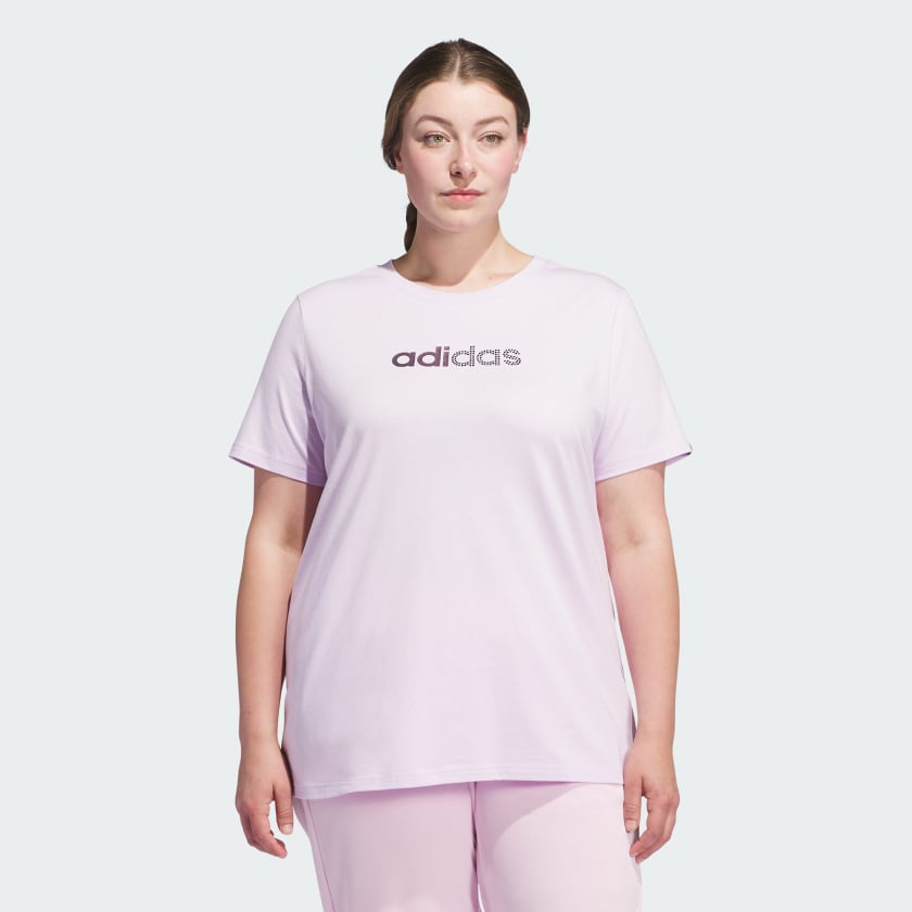Plus Size Adidas Graphic Training T Shirt Color Ice Lavender Size 2X Women s Size 2XL Purple