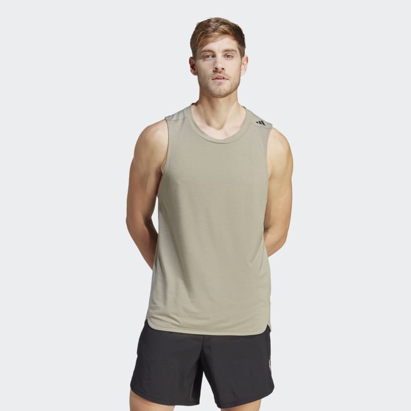 adidas Designed for Training Workout Tank Top - Green | Men's Training ...
