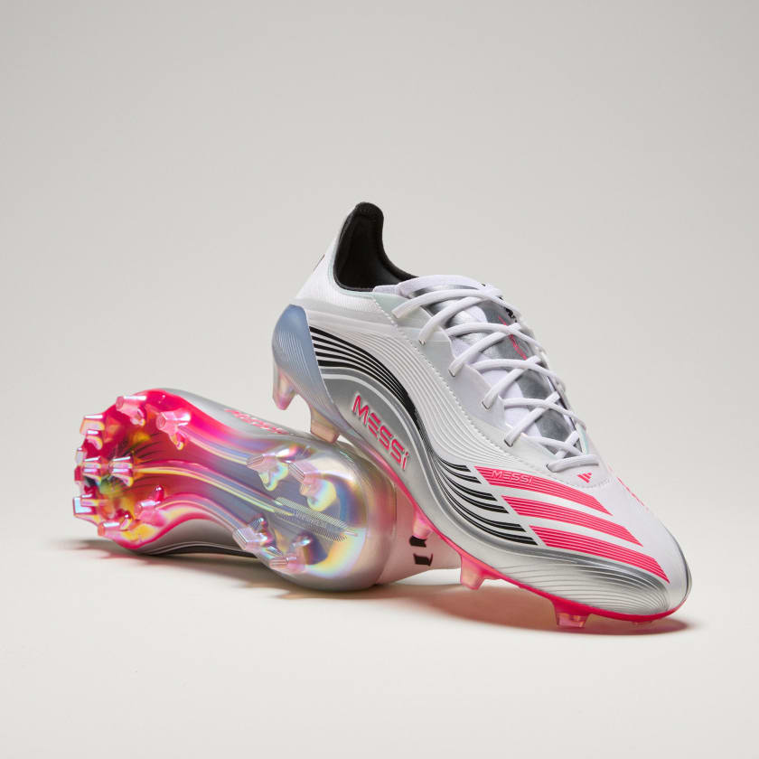adidas F50 Messi Elite Firm Ground Cleats - White | Free