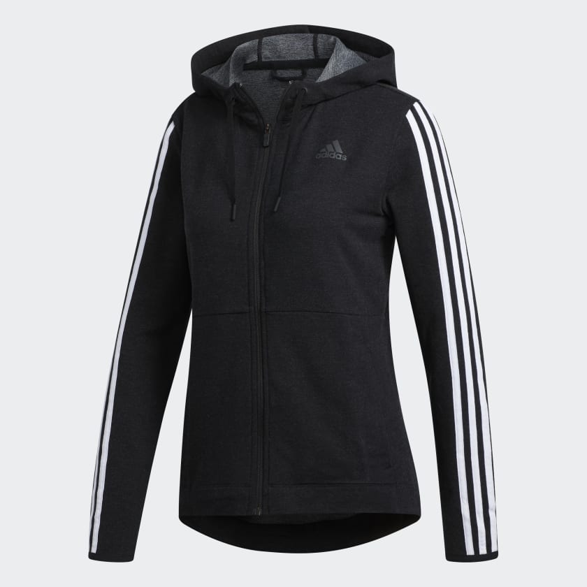 Adidas 3 stripes logo over the head hoody mens hot sale