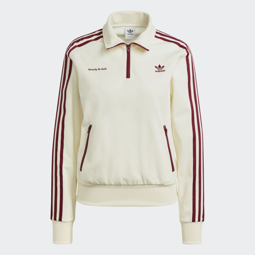 adidas Sporty & Rich Half-Zip Track Jacket - White | adidas India