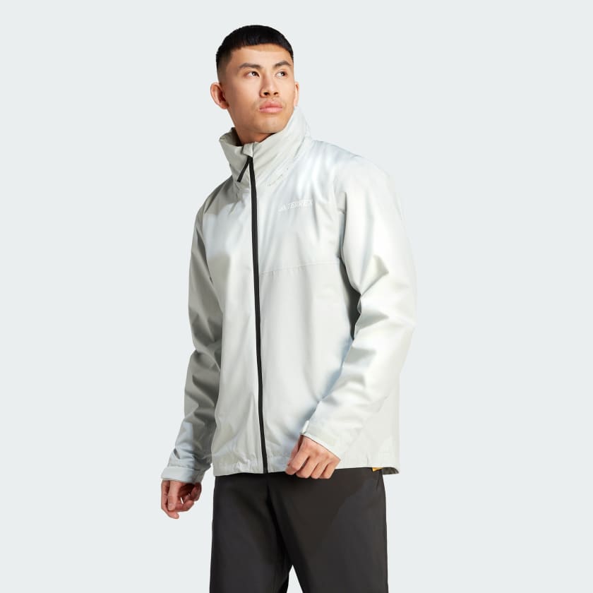 Adidas core 11 rain jacket sales black white