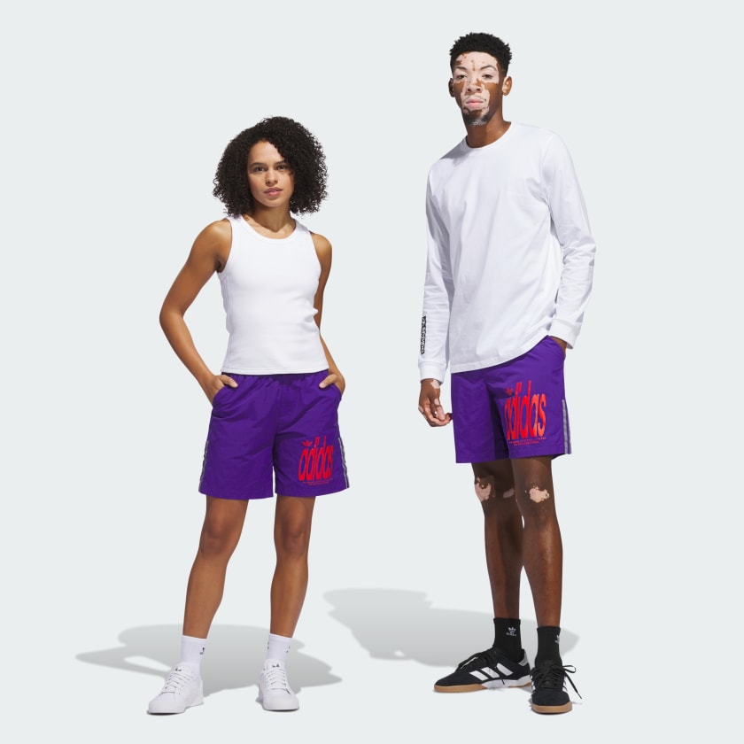 adidas Skateboarding Graphic Water Shorts Gender Neutral Purple Free Shipping with adiClub adidas US
