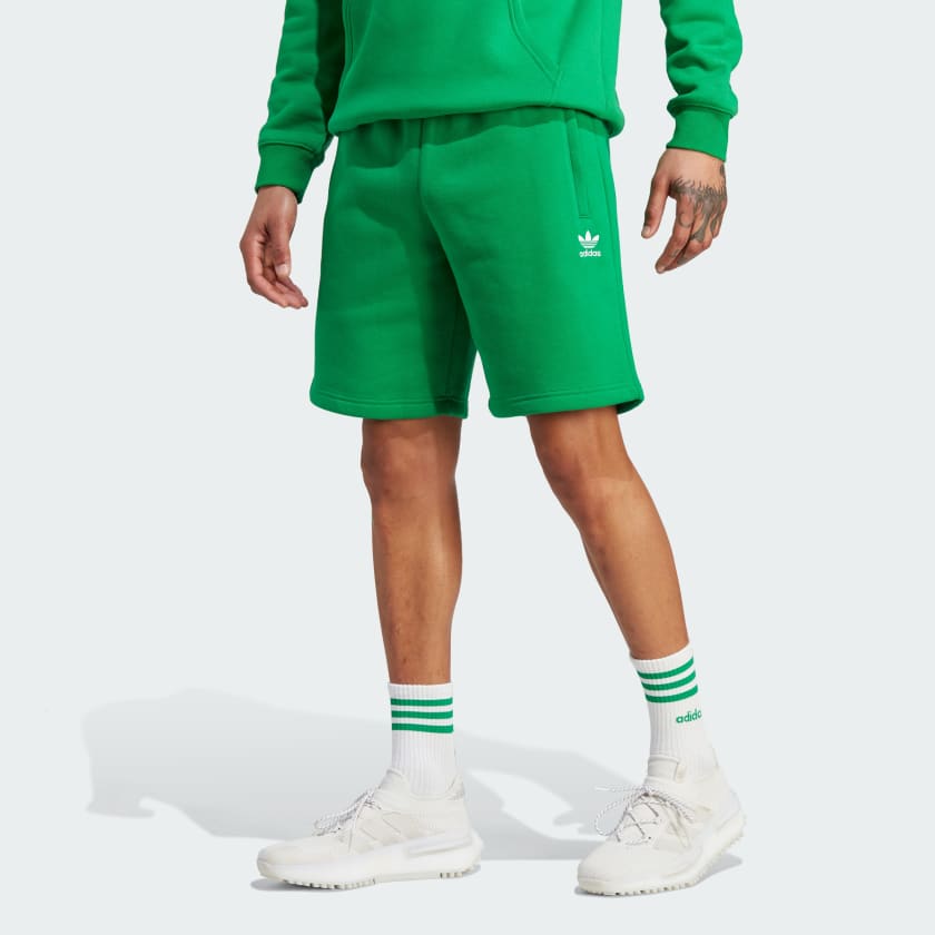 Shorts | adidas Essentials Green Men\'s Trefoil Lifestyle US - | adidas