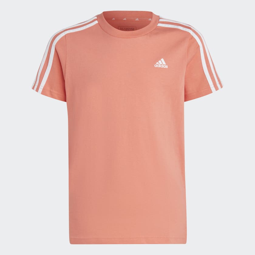 adidas Essentials 3 Streifen Cotton T Shirt Orange adidas Deutschland
