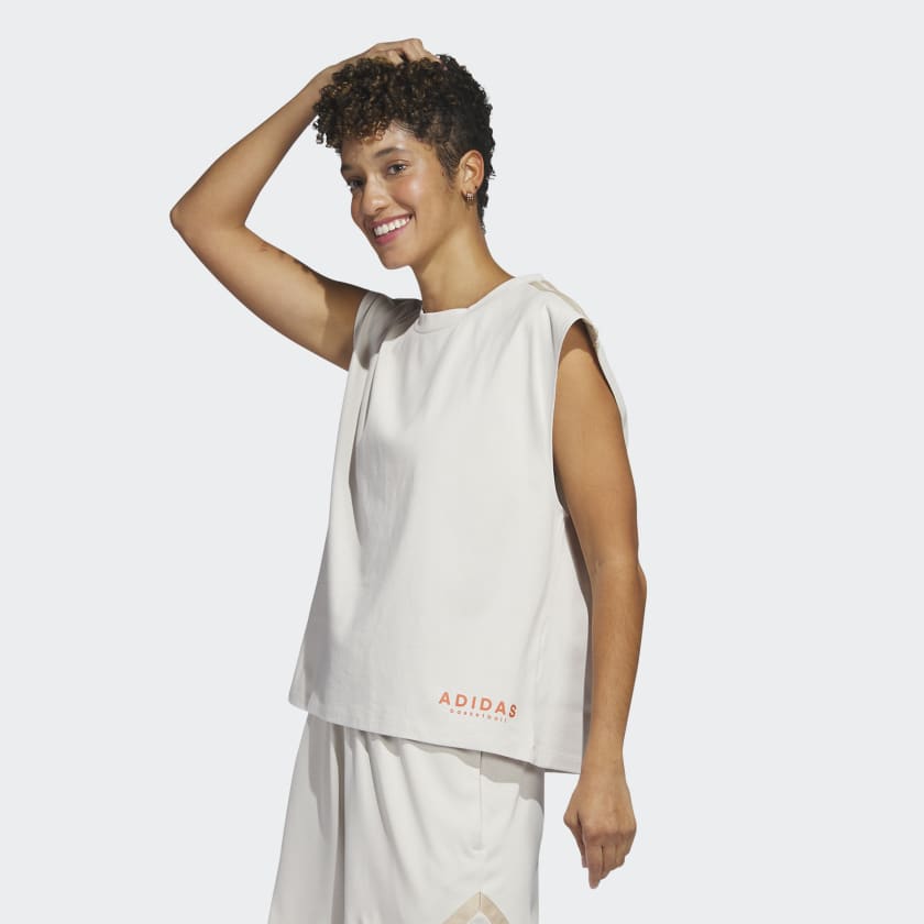 Camiseta Sem Manga Select Bege adidas adidas Brasil