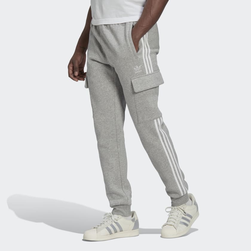 adidas Adicolor 3-Stripes Cargo Slim Pants - Grey | adidas Canada