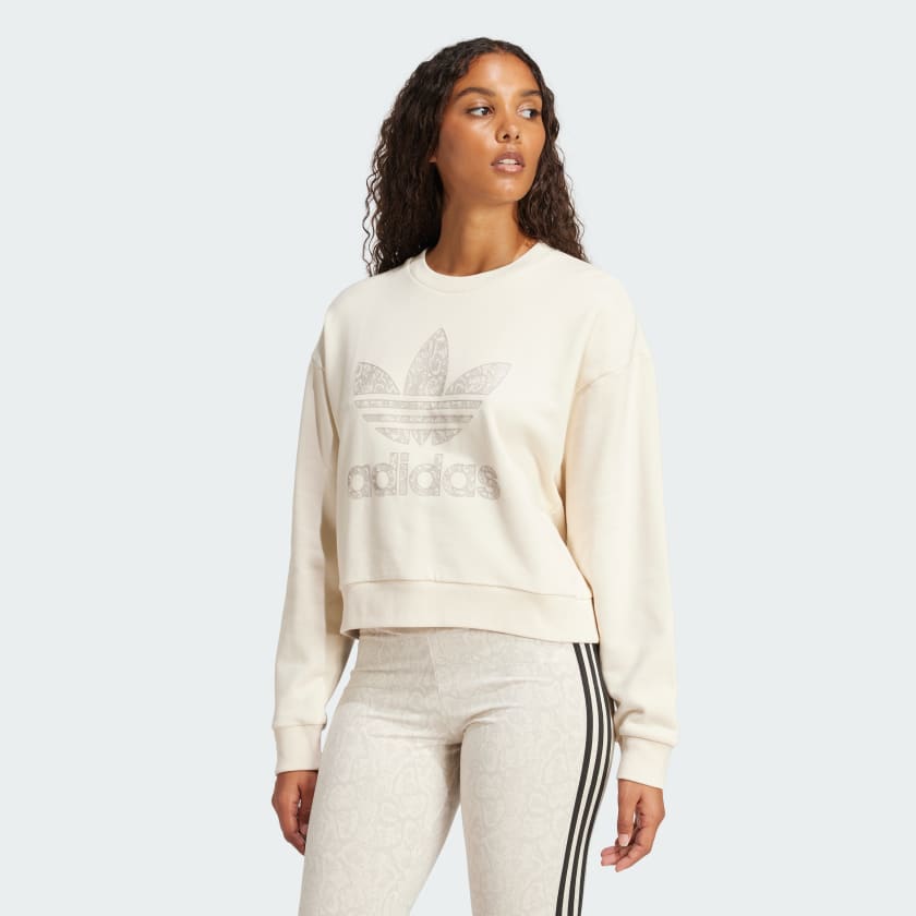 Adidas white sweatshirt outlet