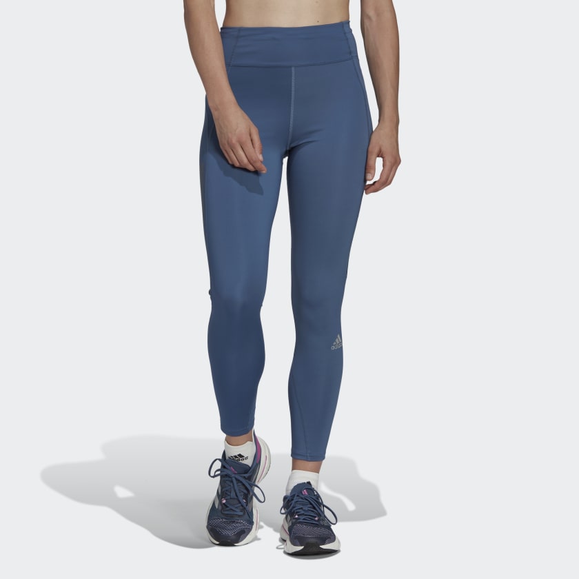 adidas Own the Run 7/8 Running Leggings - Blue, Women's Running