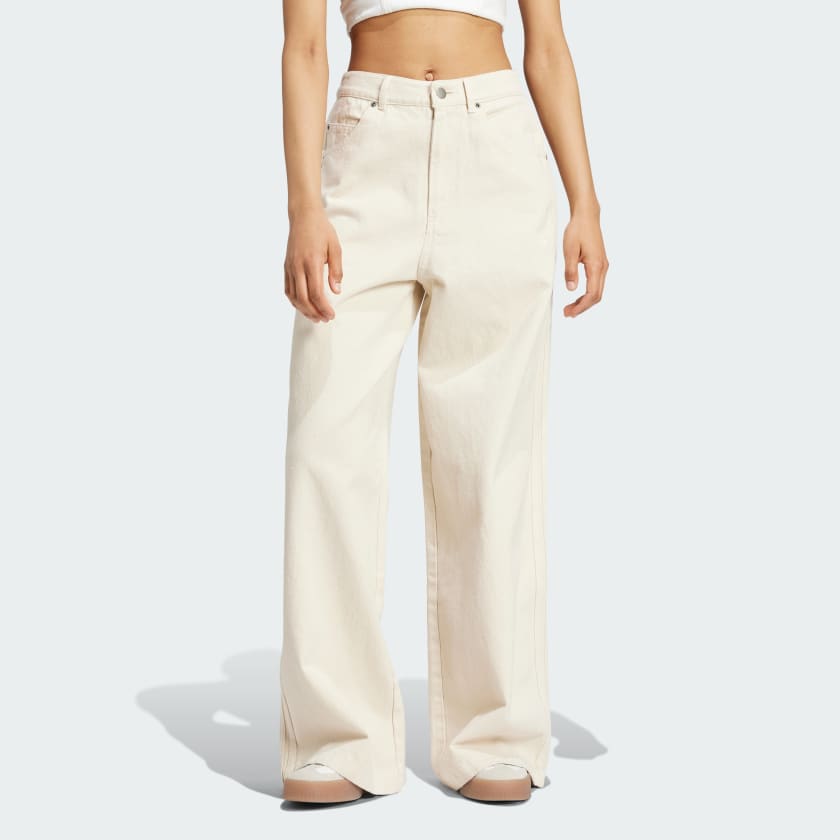 adidas Premium Essentials Denim Balloon Pants White adidas Thailand