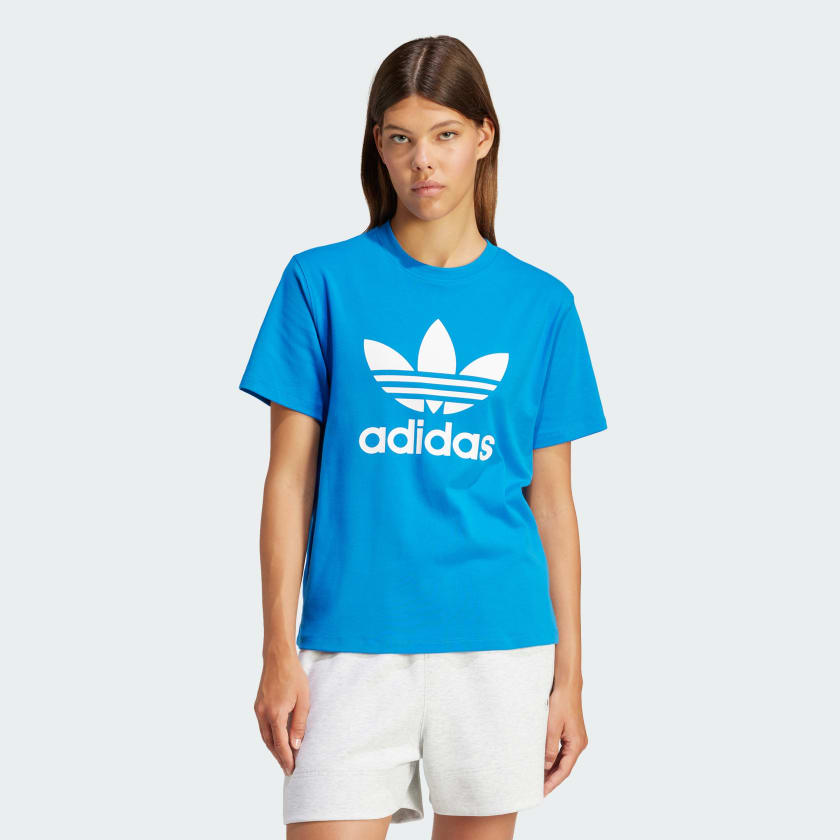 Adidas trefoil discount tee blue