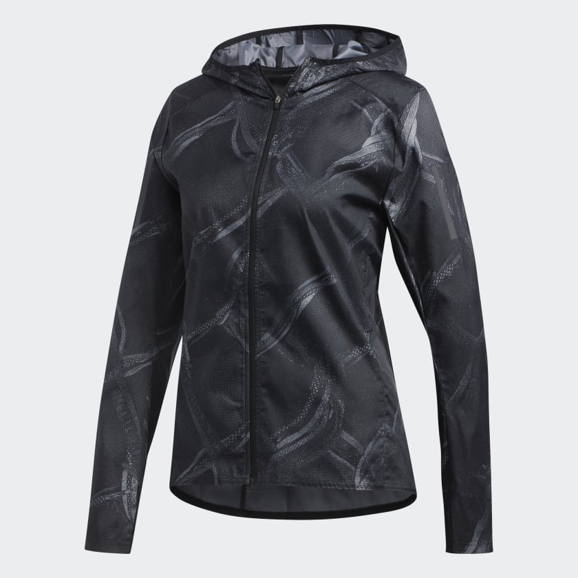Own the run graphic jacket outlet