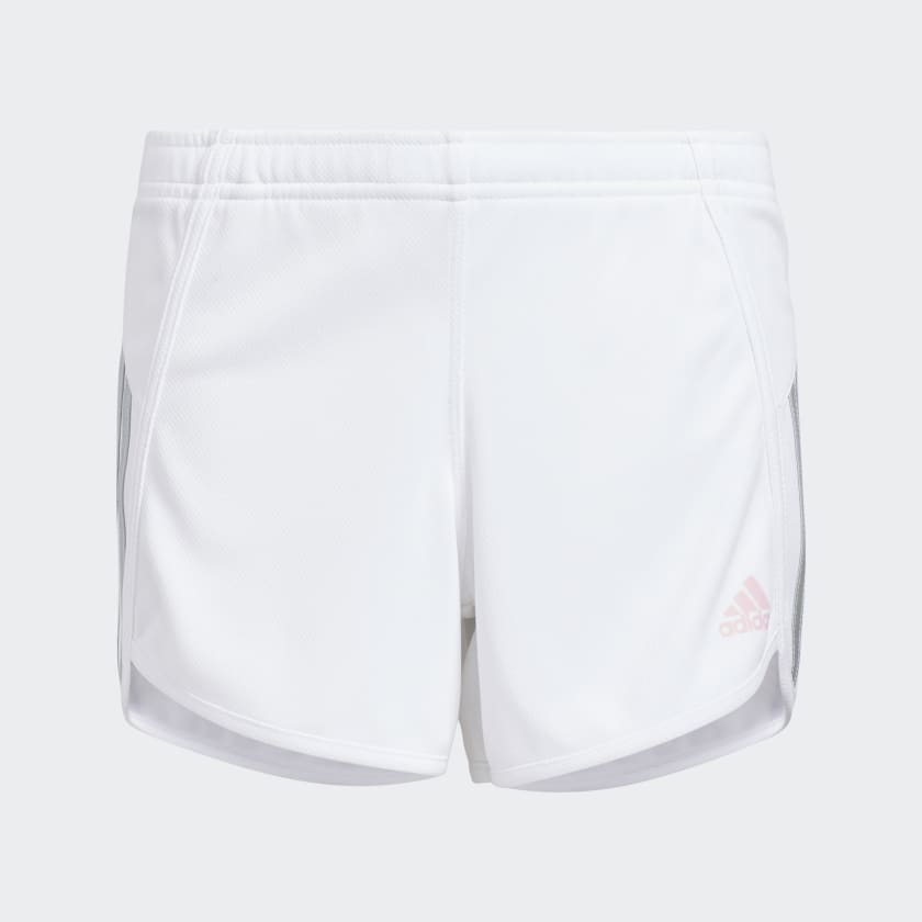 adidas Shine 3-Stripes Mesh Shorts - White | Free Shipping